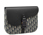 Load image into Gallery viewer, Dior Saddle A5 Pouch Beige and Black Dior Oblique Jacquard with Black Grained Calfskin (Preloved)

