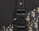 Load image into Gallery viewer, Dior Saddle A5 Pouch Beige and Black Dior Oblique Jacquard with Black Grained Calfskin (Preloved)
