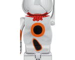 Load image into Gallery viewer, Bearbrick Lucky Cat Good Luck Ten Million Ryo 1000% Silver Plated
