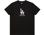 Load image into Gallery viewer, Undefeated x NE x Dodgers Stacked Logo S/S Tee Black
