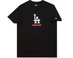 Load image into Gallery viewer, Undefeated x NE x Dodgers Stacked Logo S/S Tee Black

