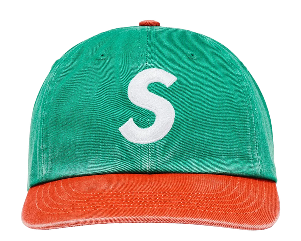 Supreme Pigment Coated 2-Tone S Logo 6-Panel Green