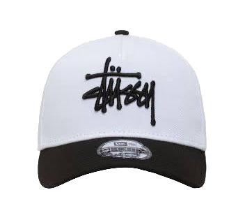 Stussy x New Era 9Forty Basic SnapBack White Black