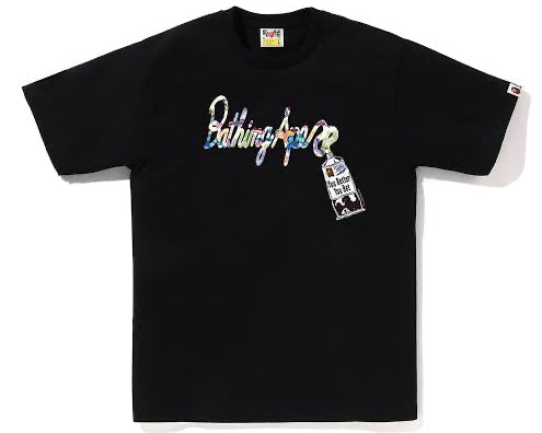 BAPE Art Camo Paint Tube College Tee Black
