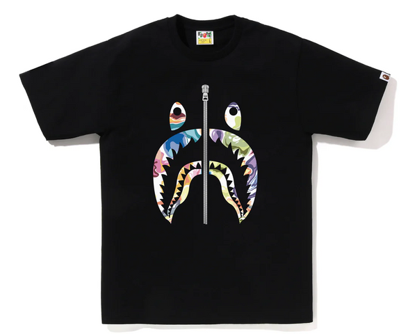 BAPE Art Camo Shark Tee Black