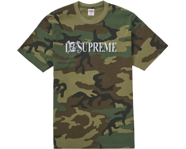 Supreme Skull Tee Woodland Camo