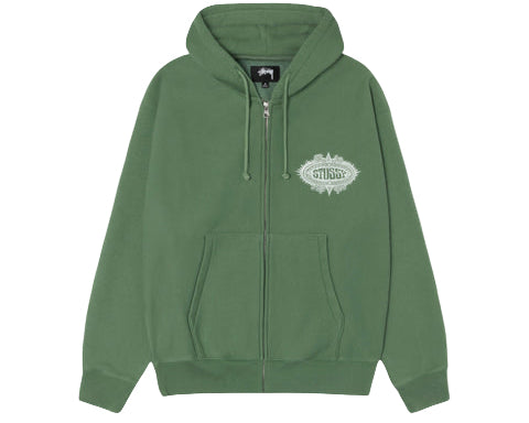 Stussy Mantra Zip Hoodie Green