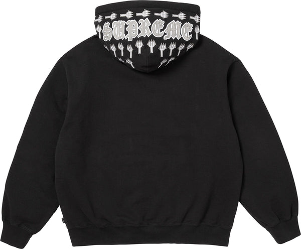 Supreme League Champs Zip Up Hooded Sweatshirt Black