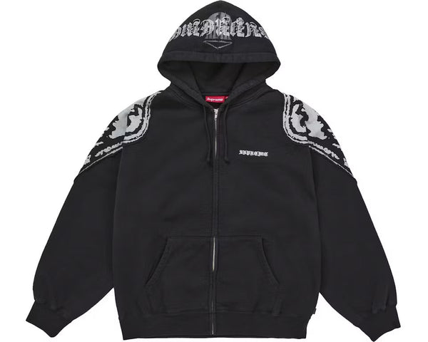 Supreme Wings Zip Up Hooded Sweatshirt (FW25) Black
