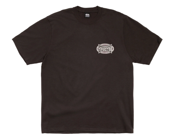 Stussy Champion Oval Pig. Dyed Tee Faded Black