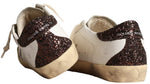 Load image into Gallery viewer, Golden Goose Super-Star with silver star and brown glitter heel tab (Women’s)

