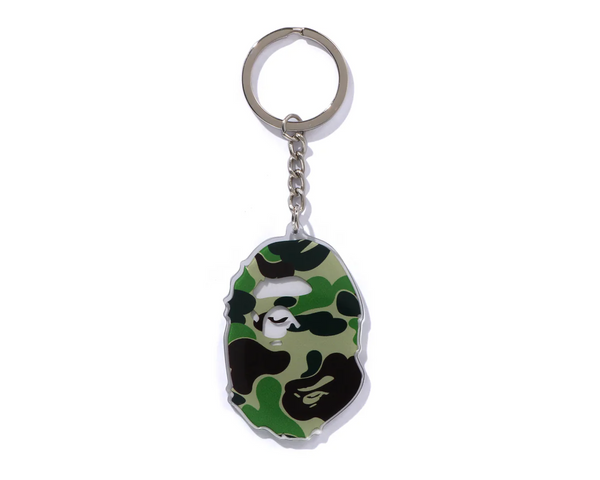 A BATHING APE Men Key Rings Abc Camo Ape Head Acrylic Keychain