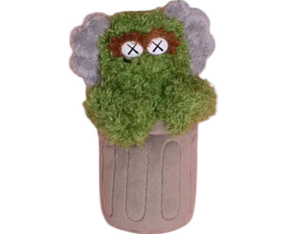 KAWS x Sesame Street Water Parade Oscar the Grouch Plush Keychain