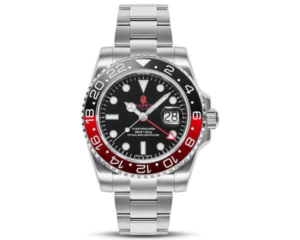 Bape A BATHING APE TYPE 2 BAPEX Watch Black Red