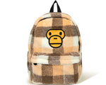 Load image into Gallery viewer, BABY MILO STORE Backpacks Sherpa fur medium backpack Beige Charcoal
