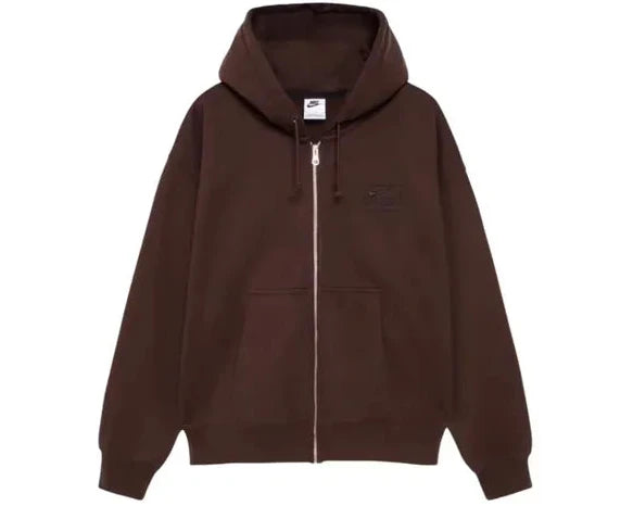 Stussy x Nike Fleece Zip Hoodie Brown