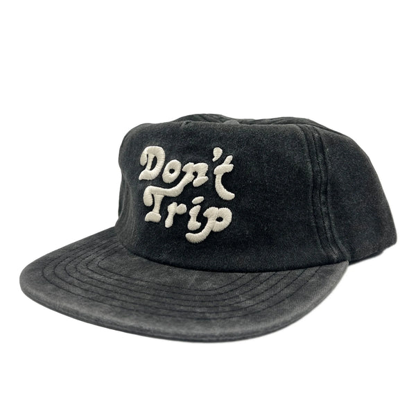 Don't Trip Washed 5 Panel Strapback Black
