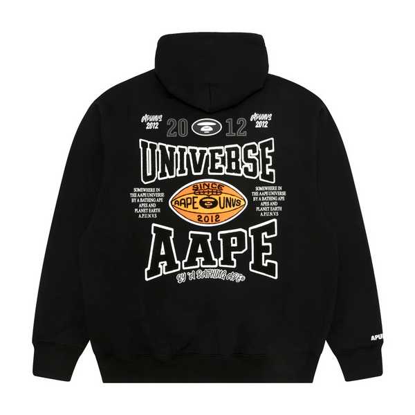 AAPE Men Hoodies AAPEUNVS embroidered hoodie Black