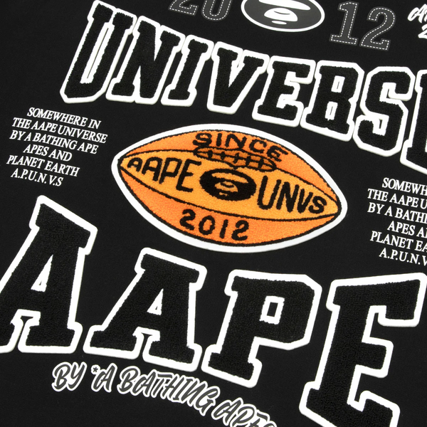AAPE Men Hoodies AAPEUNVS embroidered hoodie Black