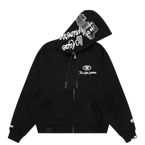 AAPE Men Zip Throughs AAPEUNVS moonface zip-up hoodie