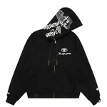 Load image into Gallery viewer, AAPE Men Zip Throughs AAPEUNVS moonface zip-up hoodie
