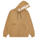 Load image into Gallery viewer, AAPE Men Zip Throughs AAPENOW moonface zip-up hoodie Light Beige
