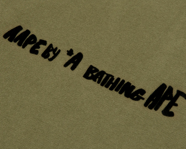 AAPE Men Short Sleeve T-Shirt AAPEUNVS graphic tee Khaki