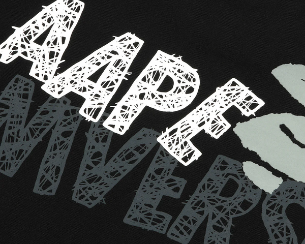 AAPE Men Short Sleeve T-Shirt Logo print tee Black
