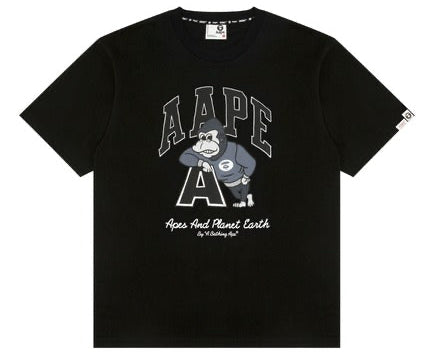 Aape Theme Main Apes And Planet Earth Tee Black