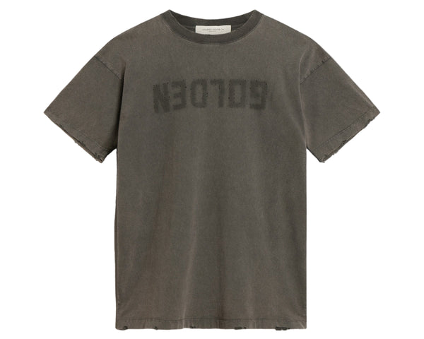 Golden Goose logo-print cotton T-shirt Anthracite (Women’s)