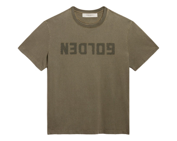 Golden Goose logo-print cotton T-shirt Dusty Olive (Women’s)