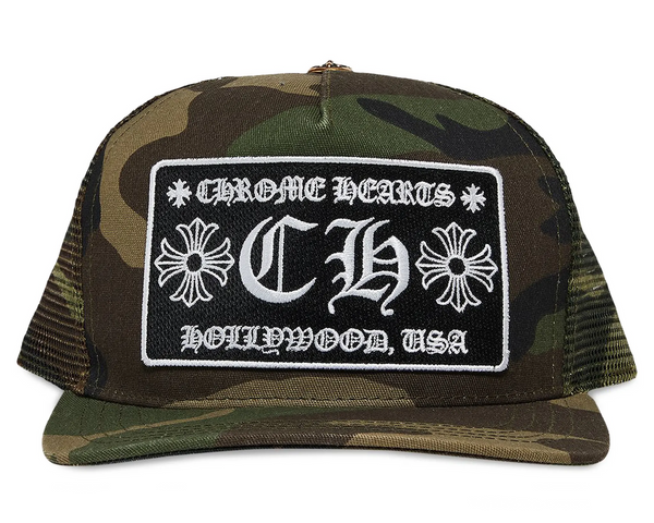 Chrome Hearts CH Hollywood Trucker Hat Camo