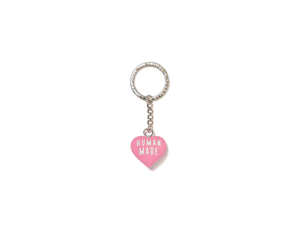Human Made Heart Rubber Keychain Pink