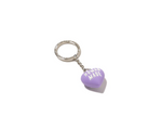 Load image into Gallery viewer, Human Made Heart Rubber Keychain Purple
