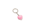 Load image into Gallery viewer, Human Made Heart Rubber Keychain Pink
