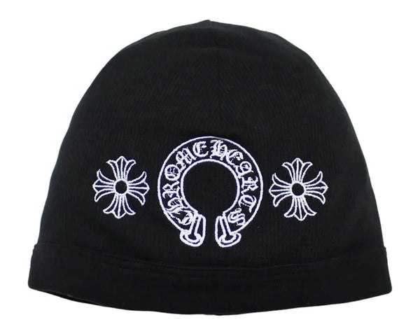 Chrome Hearts Horseshoe Skull Cap Beanie Black