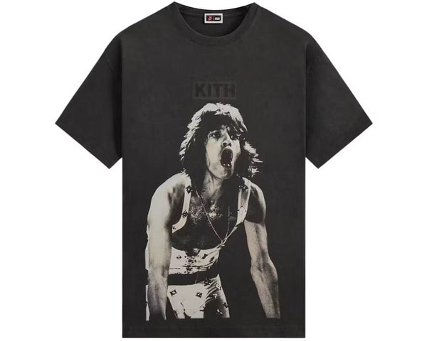 Kith x The Rolling Stones Mick Jagger Concert Photo Vintage Tee Black