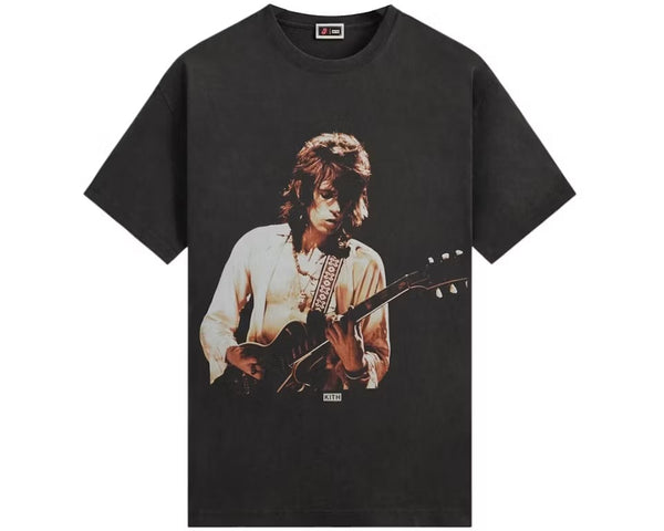 Kith x The Rolling Stones Keith Richards Concert Photo Vintage Tee Black