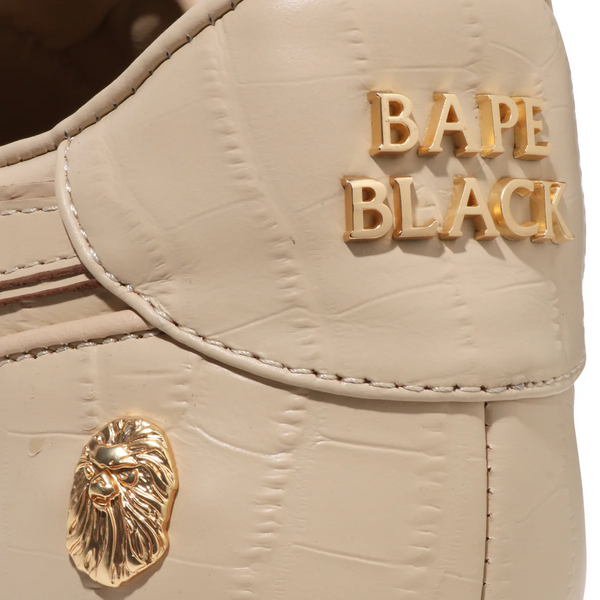 Bape Black Men Low Sneakers Bape Black Bape Sta Icon Beige
