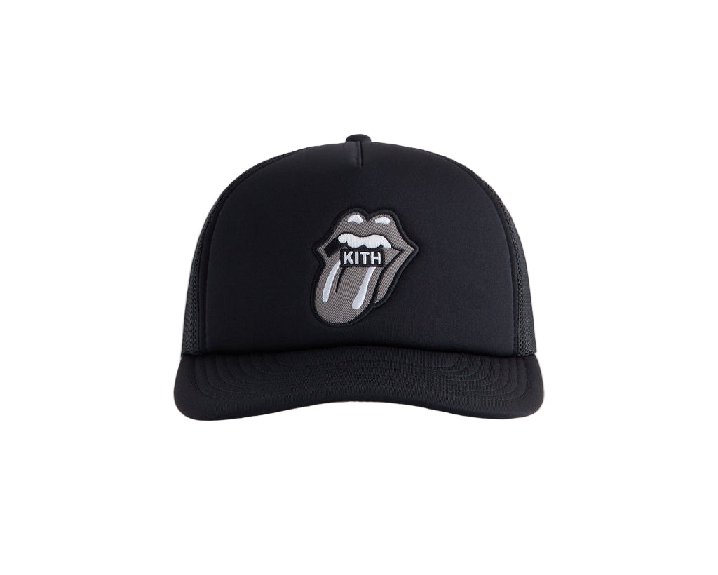 Kith The Rolling Stones キャップ ブラック Kith x The Rolling Stones Nolan Trucker Hat Black – shoegamemanila