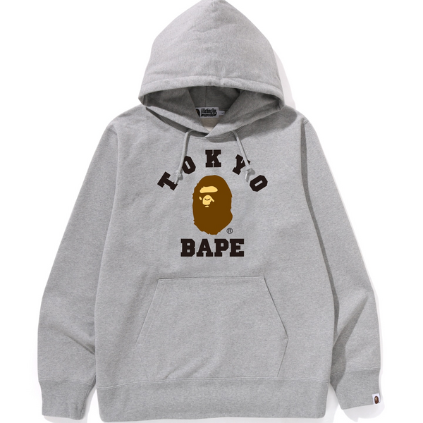 Bape Tokyo College Pullover Hoodie Grey