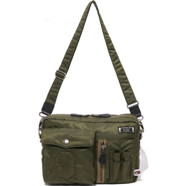 A Bathing Ape Bape Padded Shoulder Bag Green