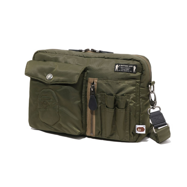 A Bathing Ape Bape Padded Shoulder Bag Green