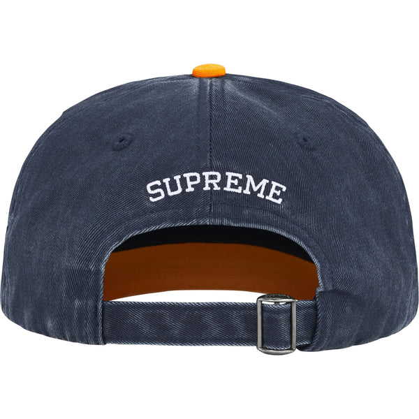 Supreme PIGMENT COATED 2-TONE S LOGO 6-PANEL Navy-Yellow