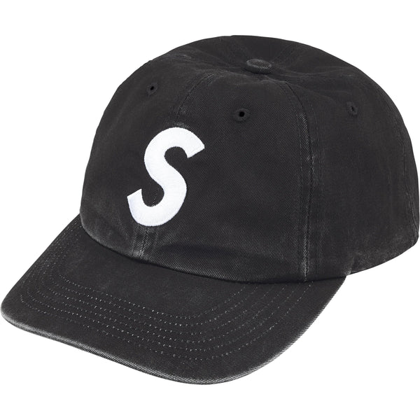 Supreme PIGMENT COATED 2-TONE S LOGO 6-PANEL Black