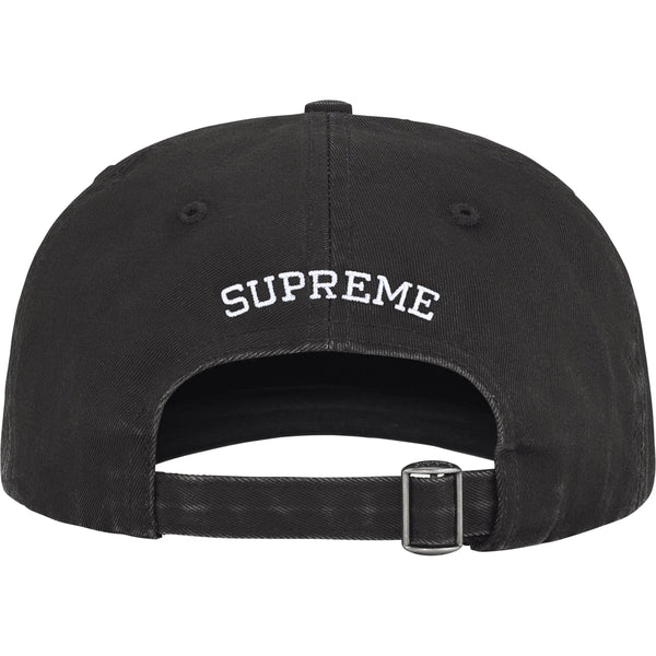 Supreme PIGMENT COATED 2-TONE S LOGO 6-PANEL Black
