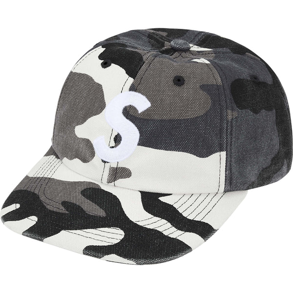 Supreme PIGMENT COATED 2-TONE S LOGO 6-PANEL Snow Camo