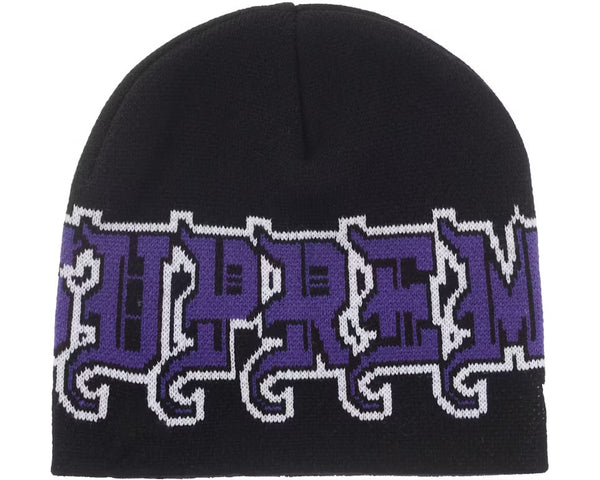 Supreme New Era Outline Beanie Black