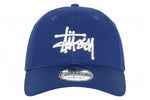 Load image into Gallery viewer, Stussy x New Era 9Twenty Basic Strapback Hat Royal
