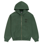 Load image into Gallery viewer, Stussy Stock Link Zip Hoodie Pigment Dyed Pine
